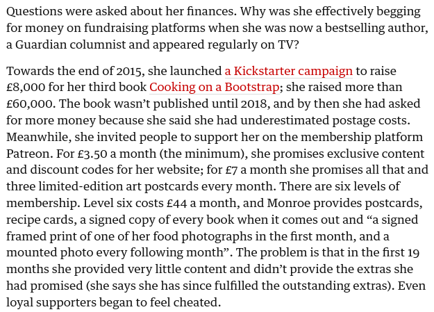 An extract from Jack Monroe’s interview with Simon Hattenstone on 7th January 2023 in The Guardian