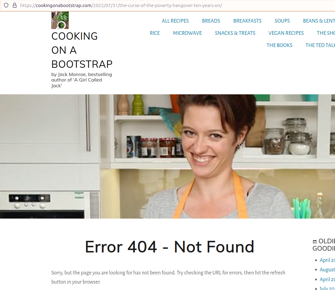 The blog post has been deleted