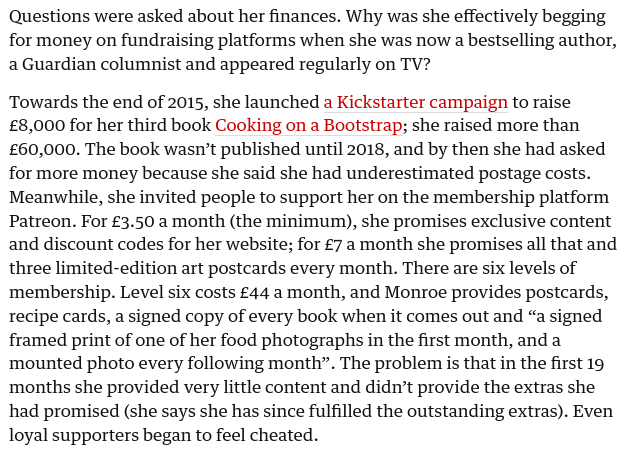 An extract from Jack Monroe's interview with Simon Hattenstone on 7th January 2023 in The Guardian