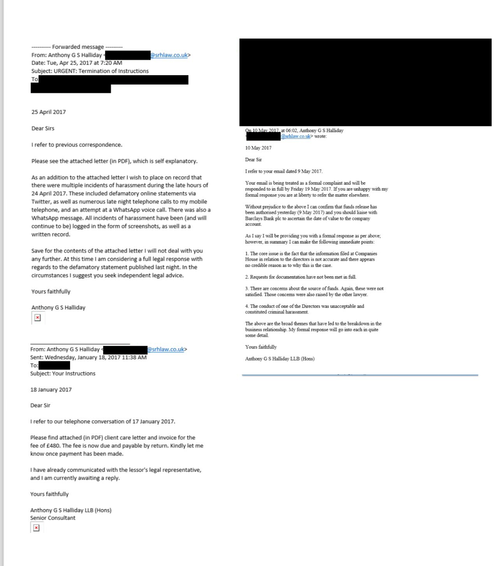 Various emails